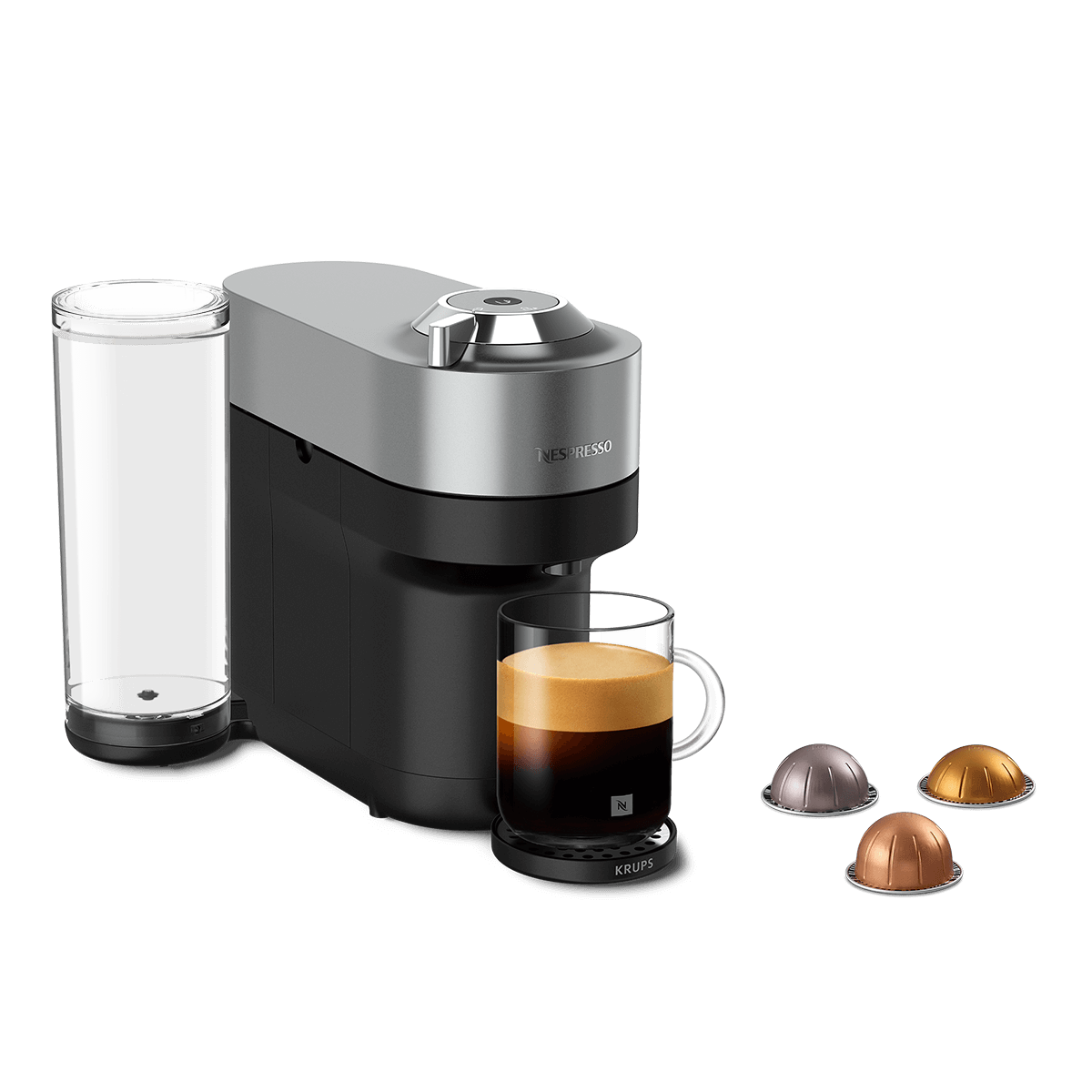 KRUPS XN930T Μηχανή Καφέ Nespresso Vertuo Pop+ Titan