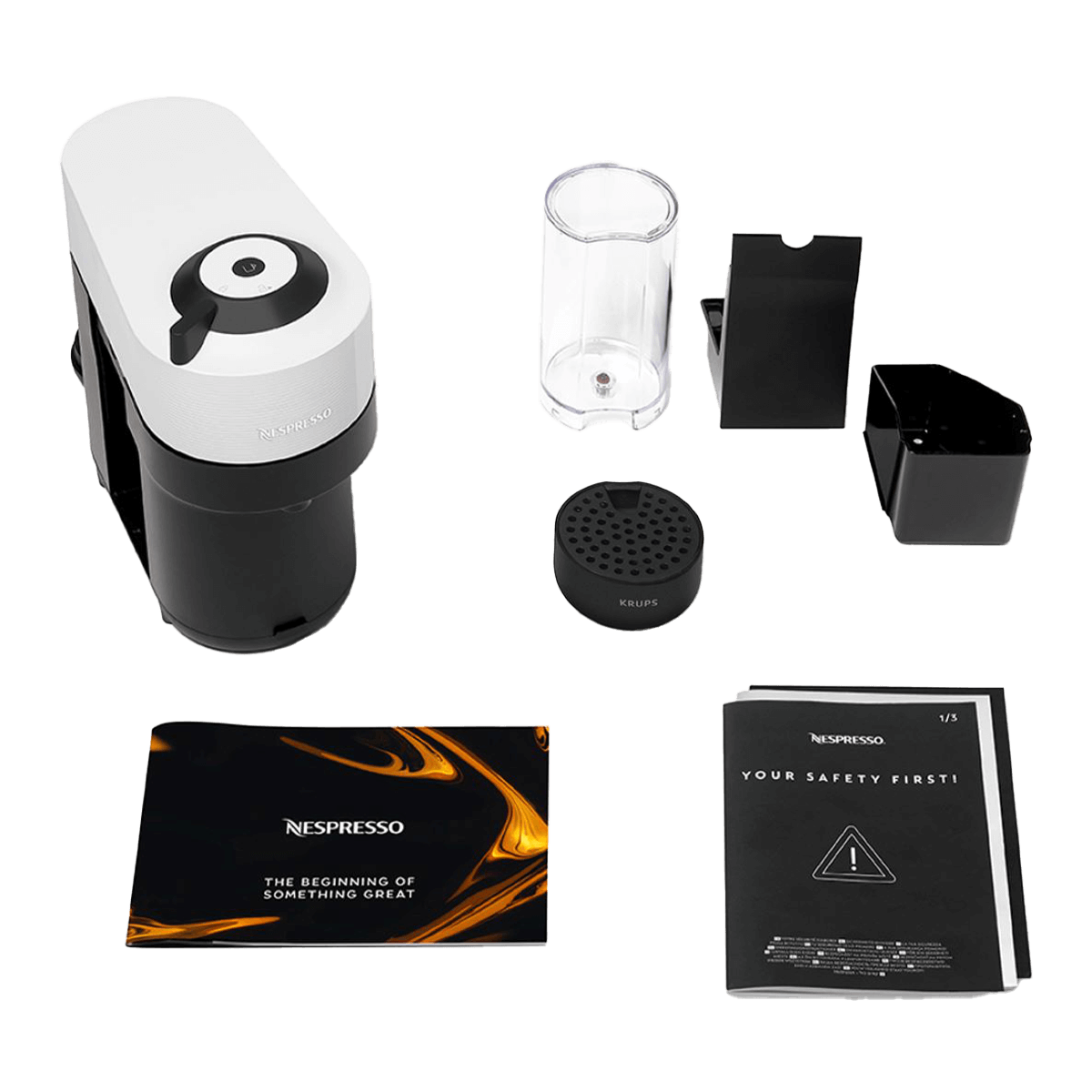 KRUPS XN9211 Μηχανή Καφέ Nespresso Vertuo Pop & Aeroccino Coconut White - 5