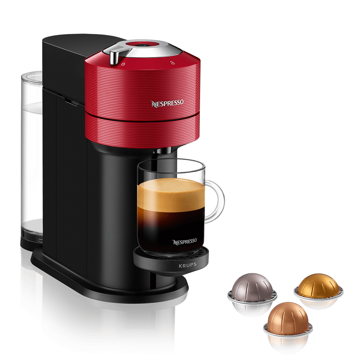 KRUPS XN9105 Μηχανή Καφέ Nespresso Vertuo Next Cherry Red