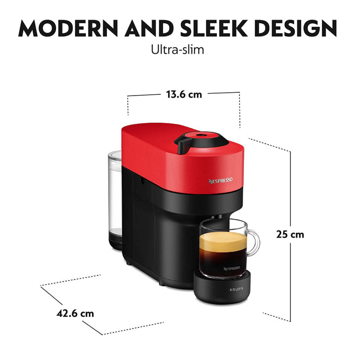 KRUPS XN9105 Μηχανή Καφέ Nespresso Vertuo Next Cherry Red - 6