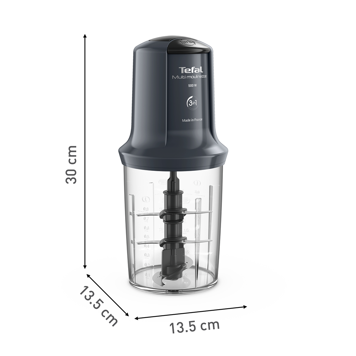TEFAL MQ718BF0 Multi Moulinette XXL Πολυκόπτης 500W Γκρι - 3