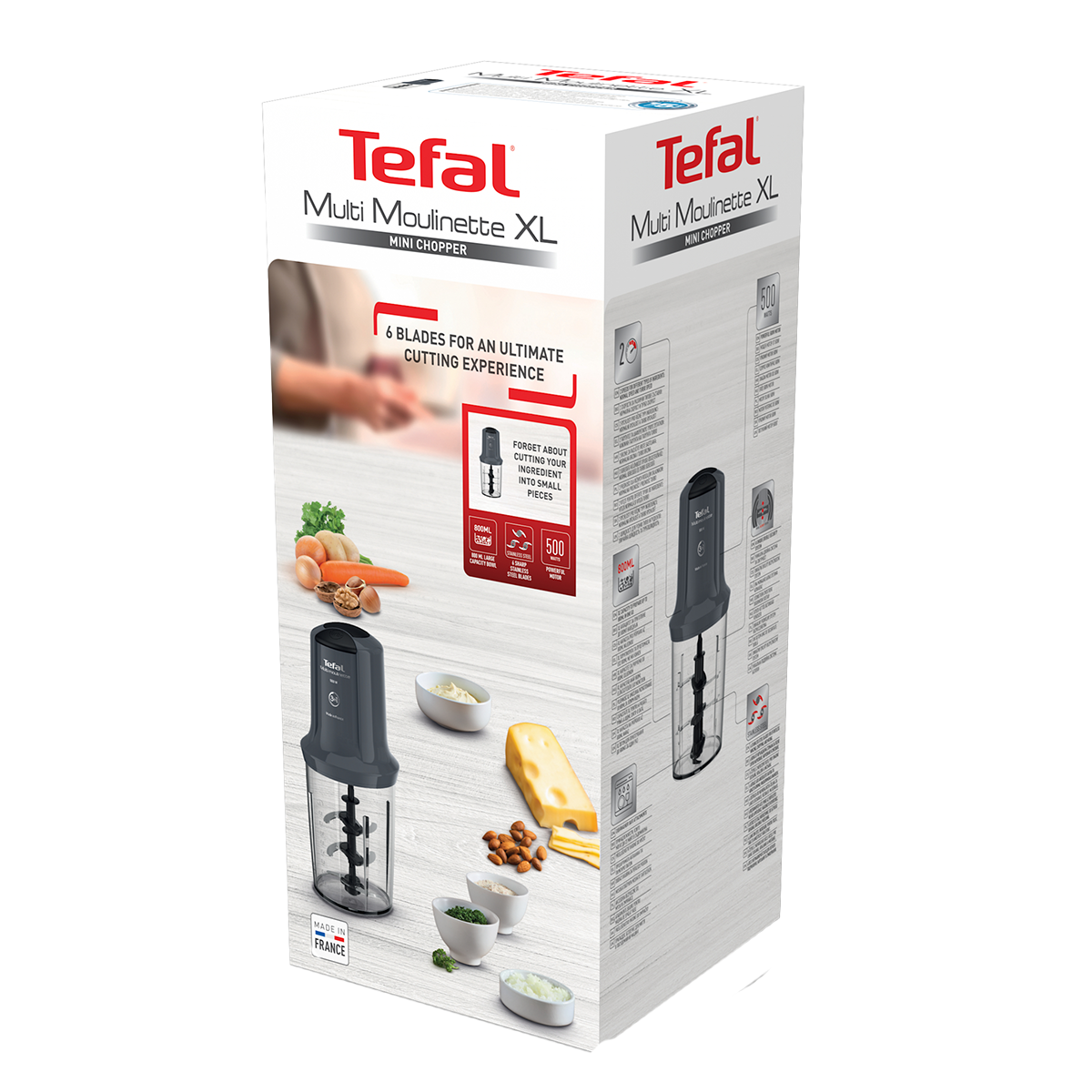TEFAL MQ718BF0 Multi Moulinette XXL Πολυκόπτης 500W Γκρι - 4