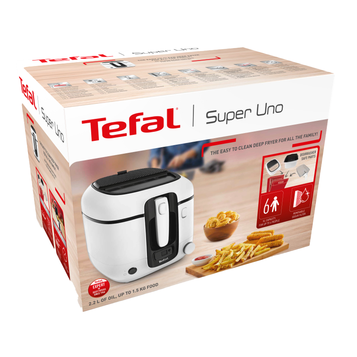 TEFAL FR3140 Super Uno Φριτέζα Λαδιού 1.5Lt Λευκό - 5