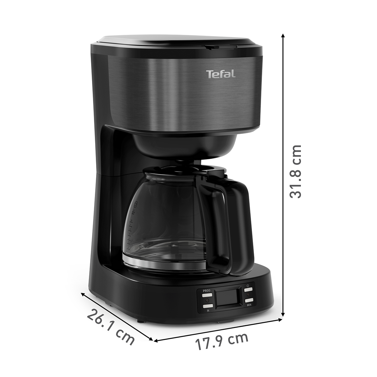 TEFAL CM5208 Equinox Καφετιέρα Φίλτρου 900W Μαύρο - 3