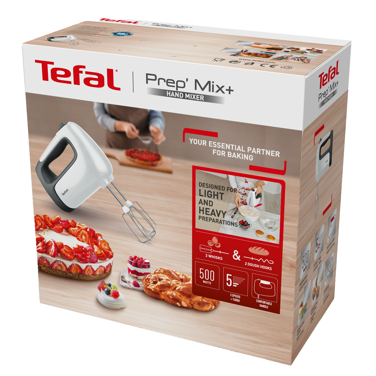 TEFAL HT4601 Prep'Mix+  Μίξερ Χειρός 500W Λευκό - 3