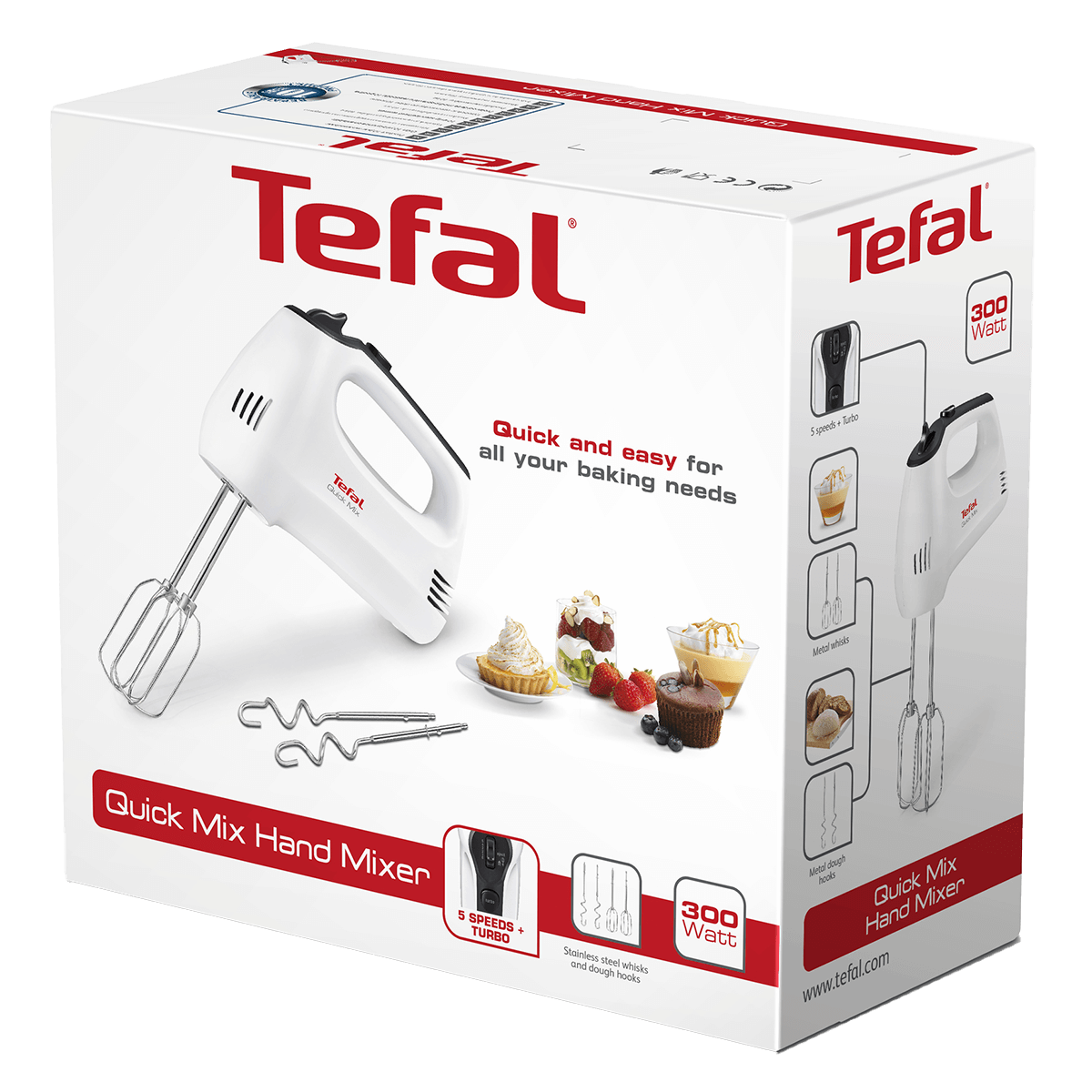 TEFAL HT3101 Quick Mix Μίξερ Χειρός 300W Λευκό - 6