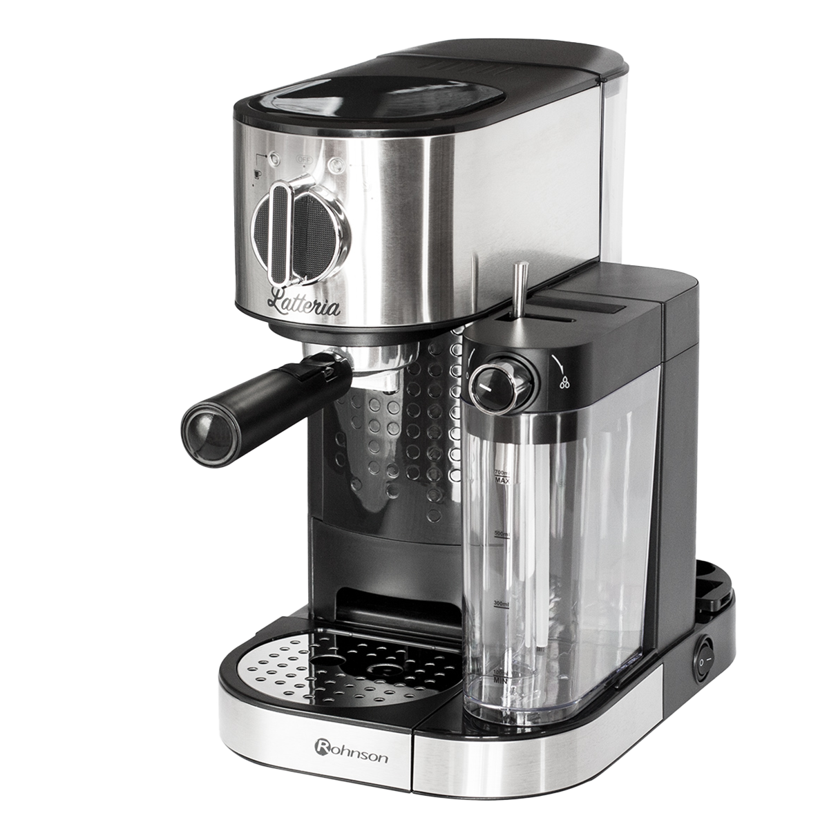 ROHNSON R-975 Latteria Χειροκίνητη Μηχανή Καφέ Espresso Ασημί