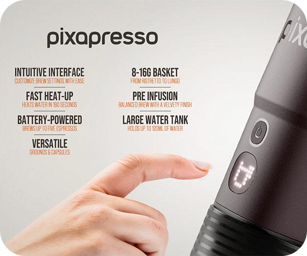 WACACO Electric Portable Espresso Maker Pixapresso 