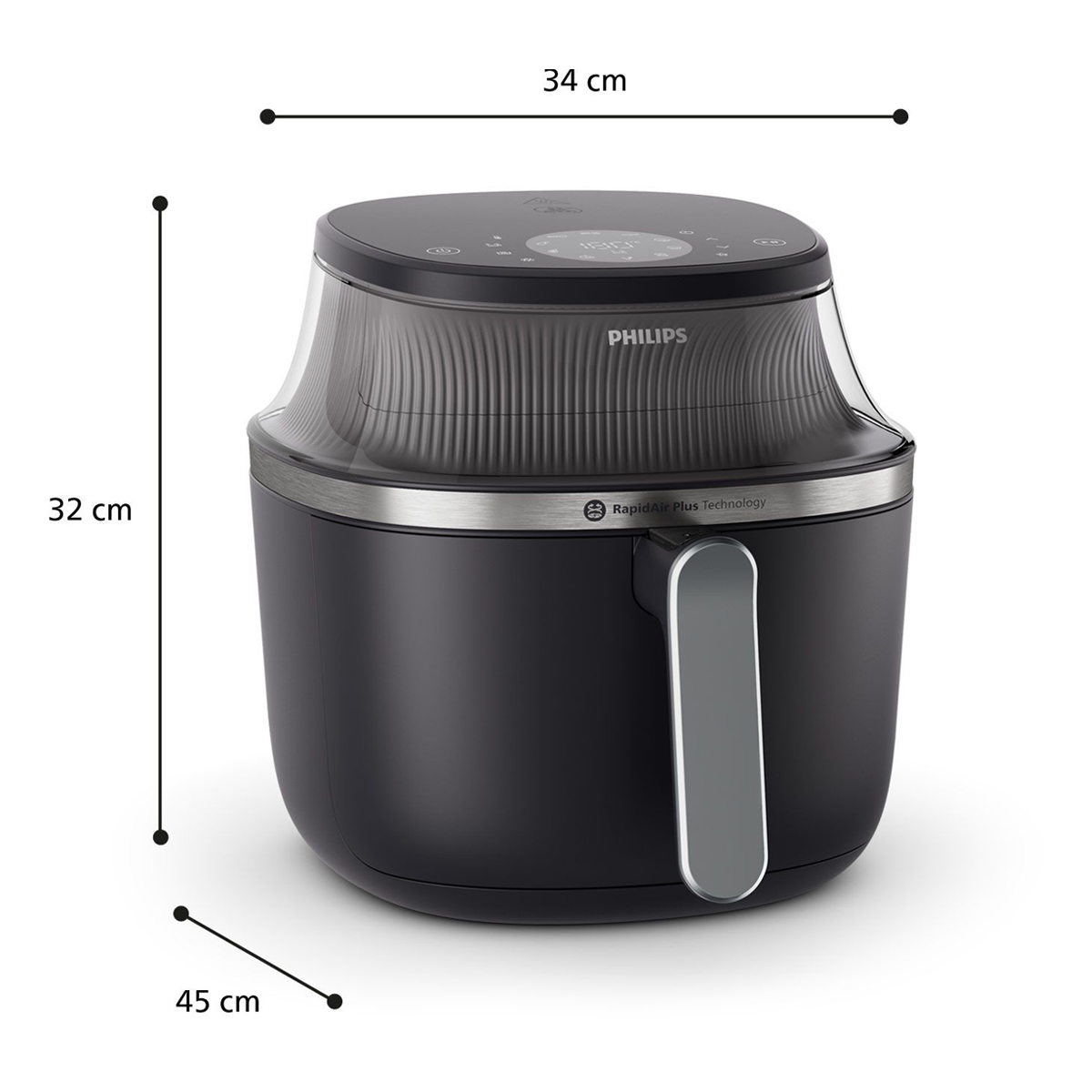 PHILIPS NA341/00 Series 3000 Φριτέζα Αέρος 7.2Lt Μαύρο - 4