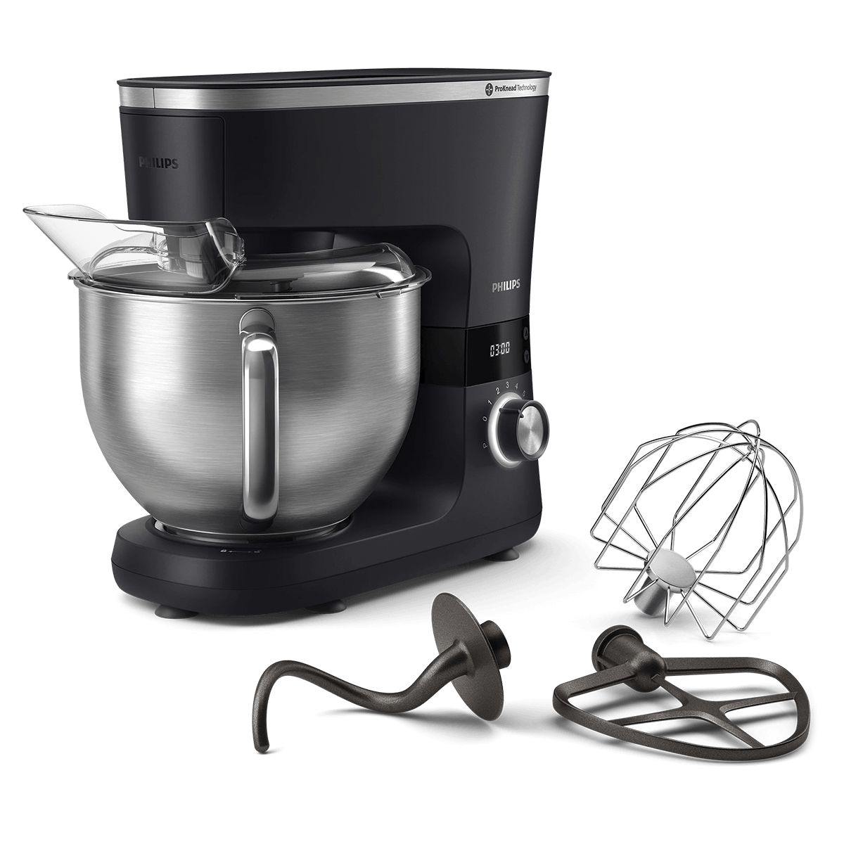 PHILIPS HR7962/01 ProKnead Series 7000 Κουζινομηχανή 5.5Lt Μαύρο