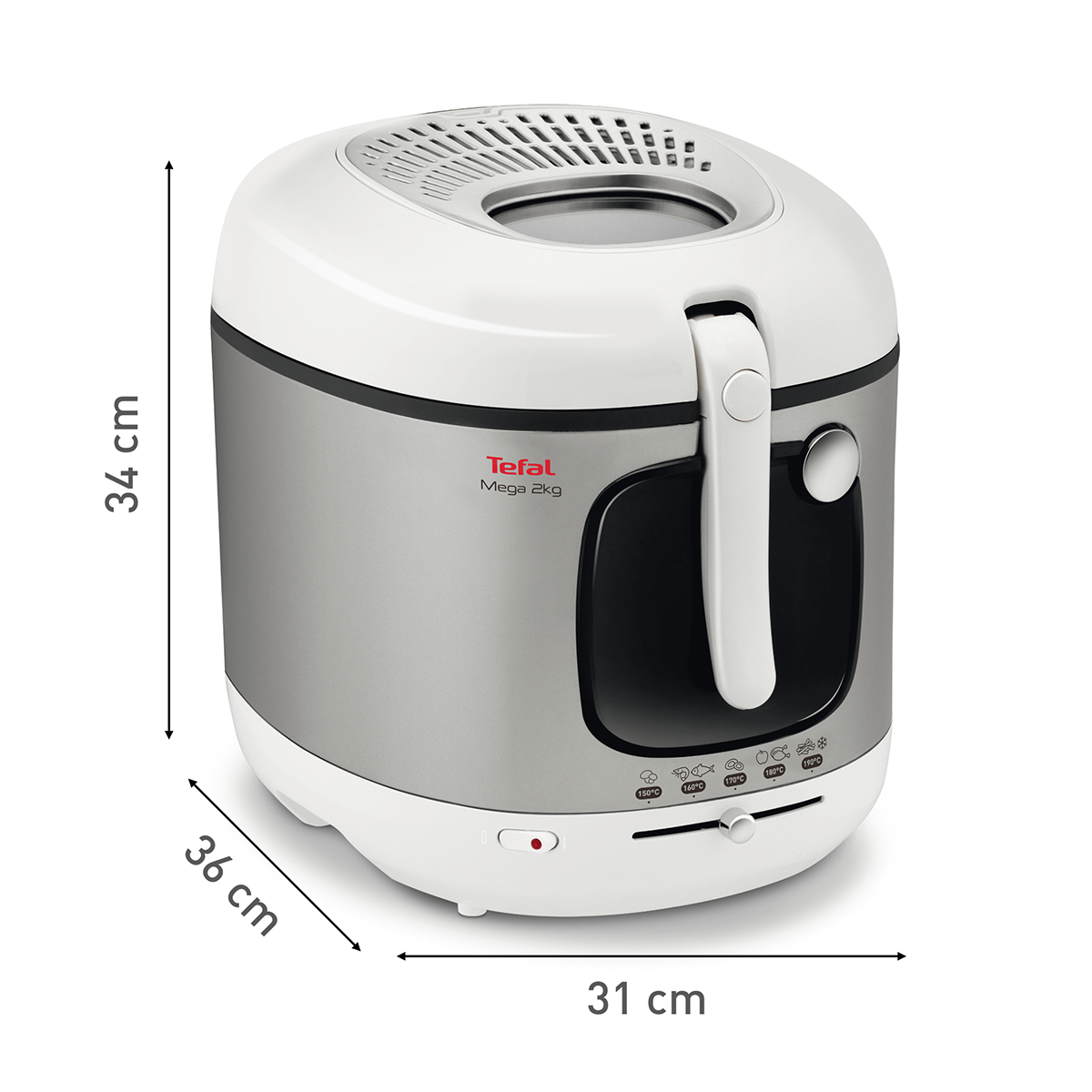 TEFAL FR480015 Mega XXL Φριτέζα Λαδιού 3.3Lt Λευκό - 3