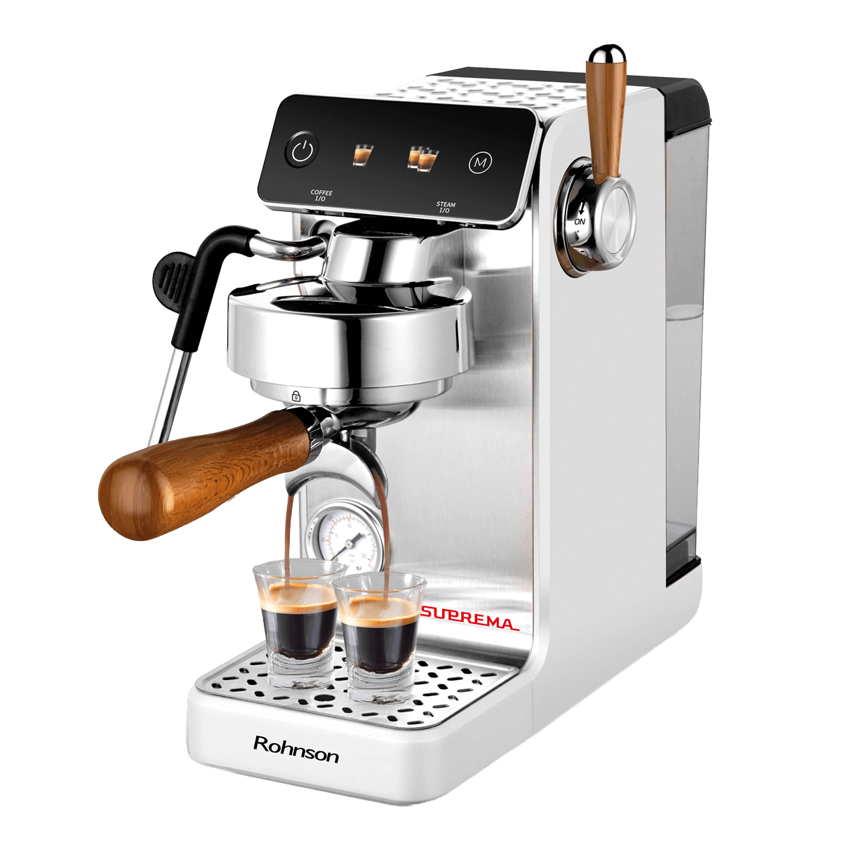 ROHNSON R-98300 Suprema Μηχανή Espresso 2700W Ασημί - 3
