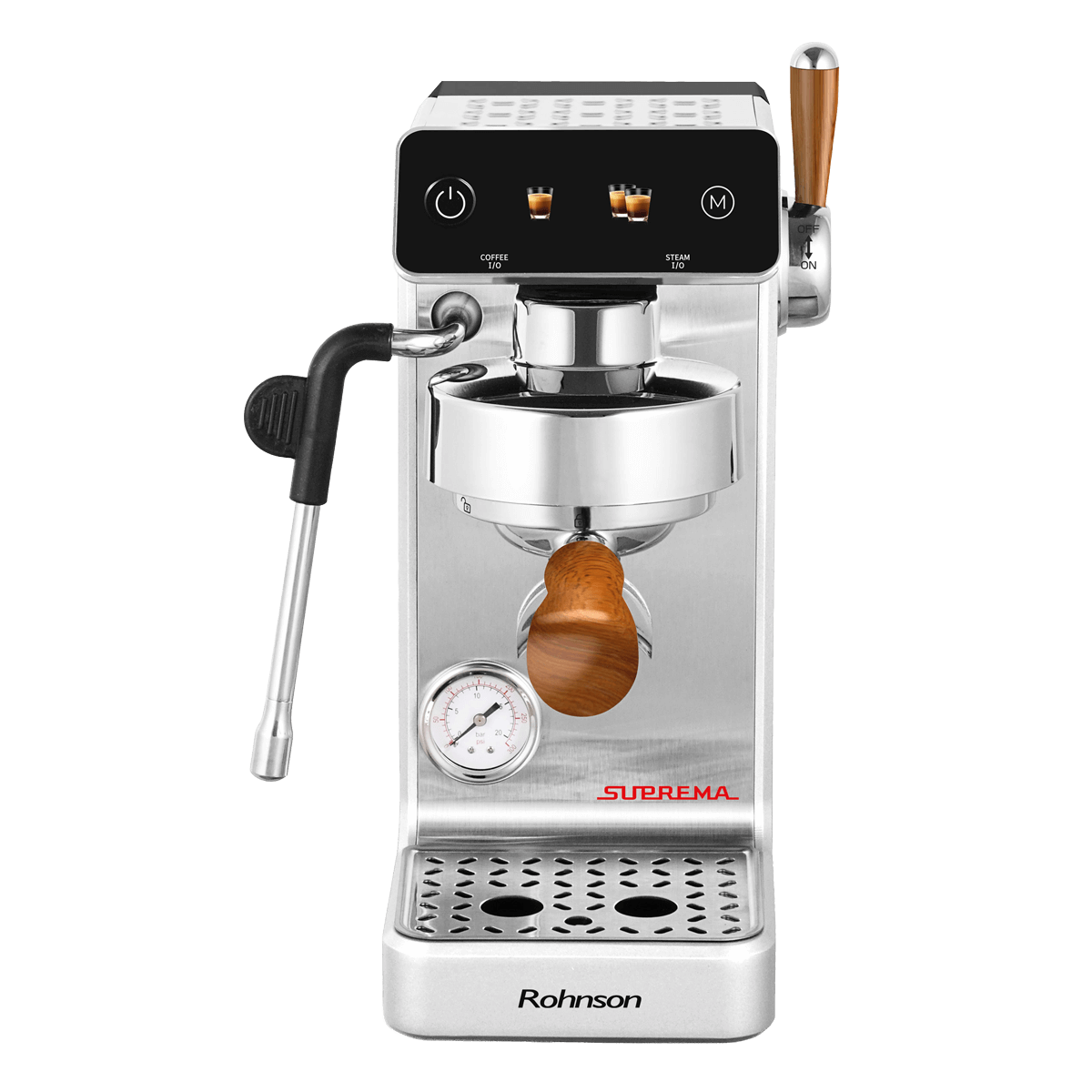 ROHNSON R-98300 Suprema Μηχανή Espresso 2700W Ασημί - 4