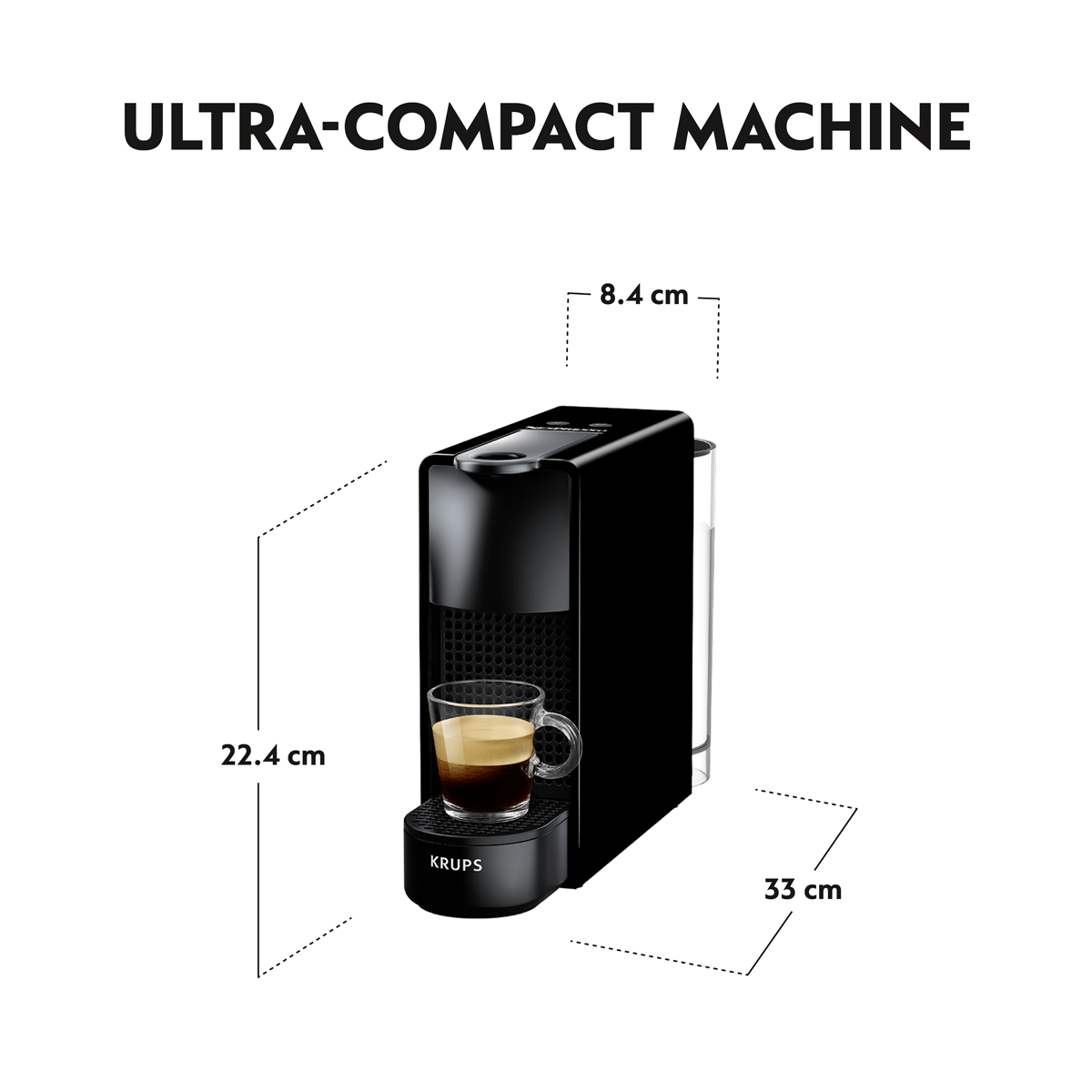 KRUPS XN1108V1 Μηχανή Καφέ Nespresso Original Essenza Mini Black - 6