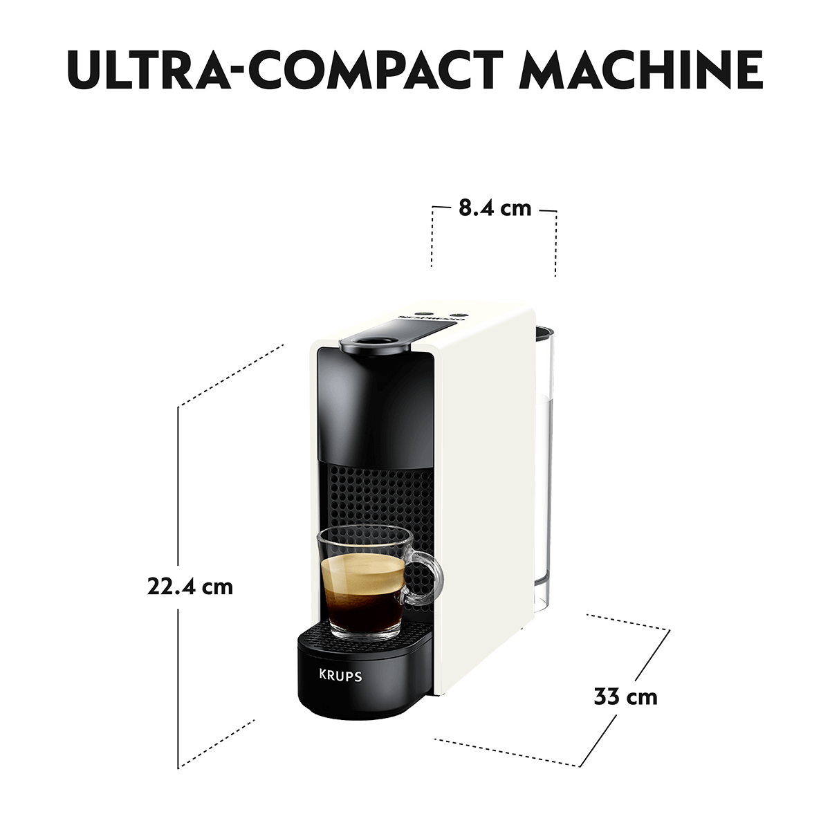 KRUPS XN1101V1 Μηχανή Καφέ Nespresso Original Essenza Mini White - 6