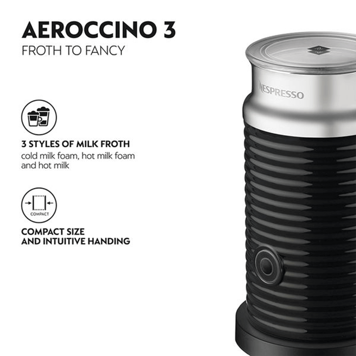 KRUPS XN1111V1 Μηχανή Καφέ Nespresso Original Essenza Mini & Aeroccino White - 6