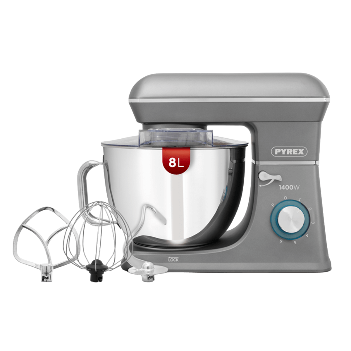PYREX SB-1510 Κουζινομηχανή 8Lt 1400W Ασημί