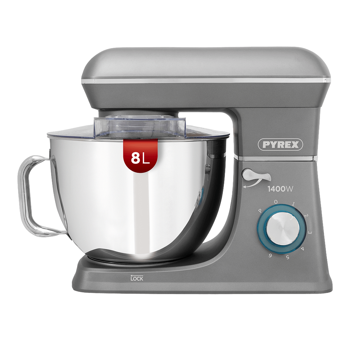 PYREX SB-1510 Κουζινομηχανή 8Lt 1400W Ασημί - 2