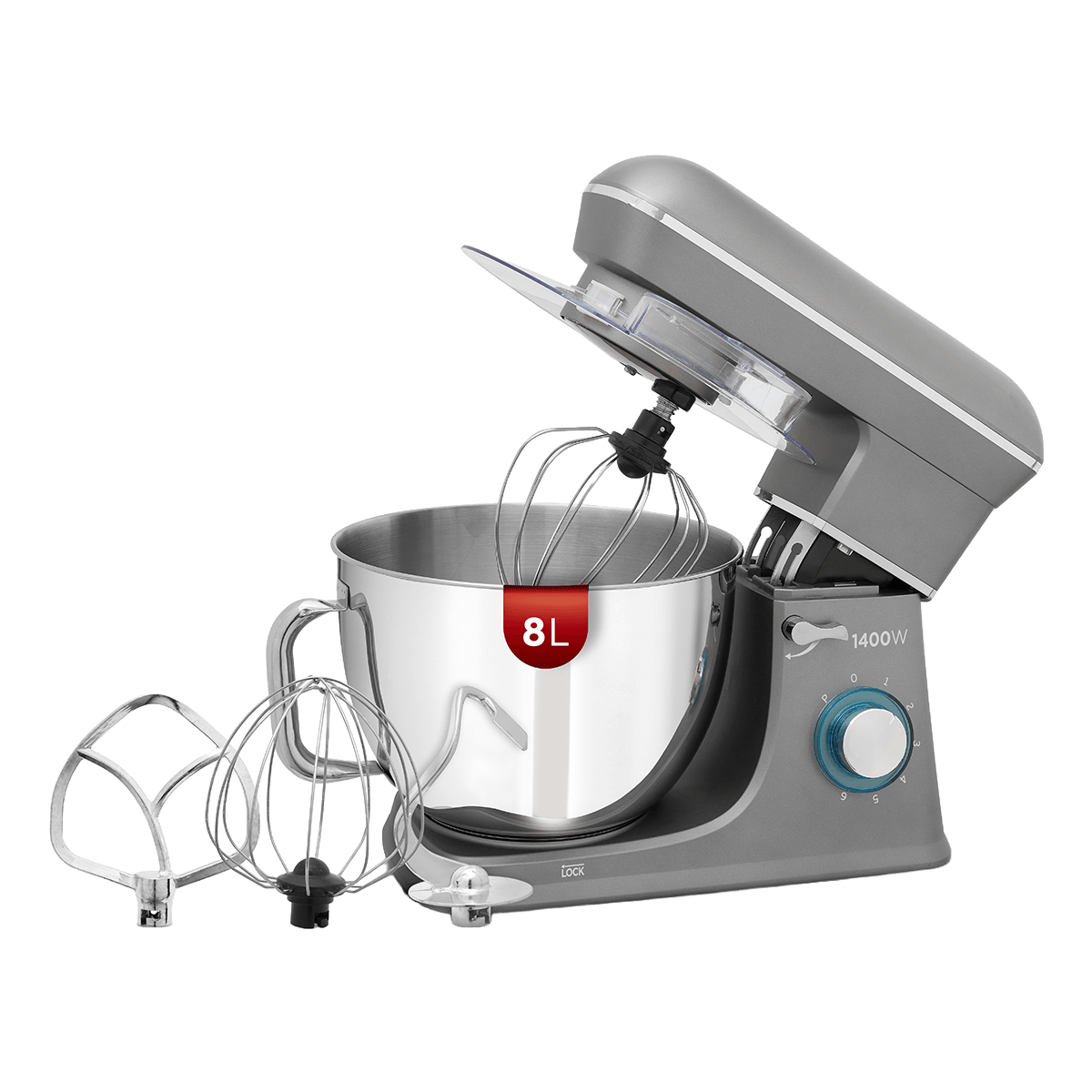 PYREX SB-1510 Κουζινομηχανή 8Lt 1400W Ασημί - 4