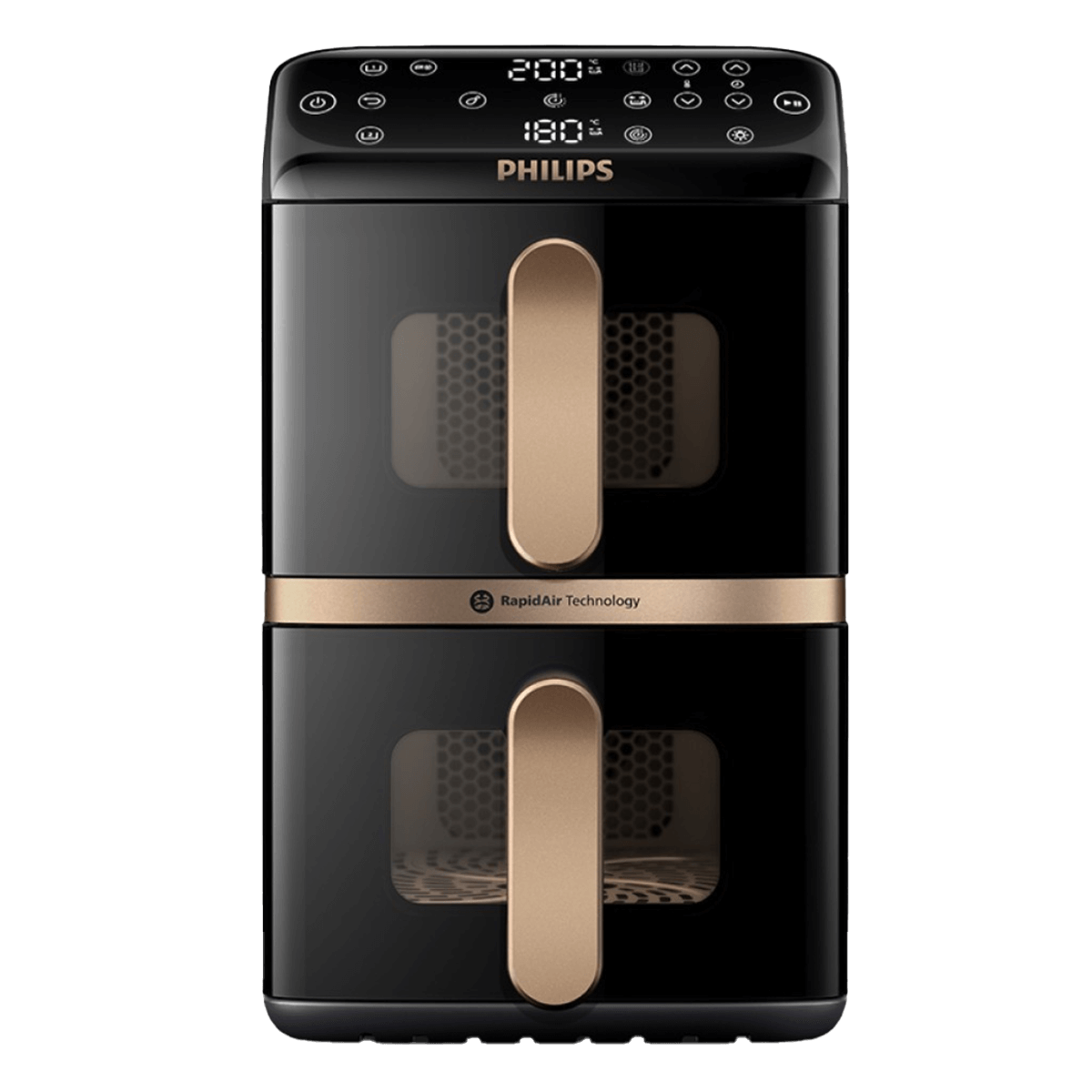 PHILIPS NA462/7 Series 4000 Φριτέζα Αέρος με Διπλό Αποσπώμενο Κάδο 10Lt Μαύρο