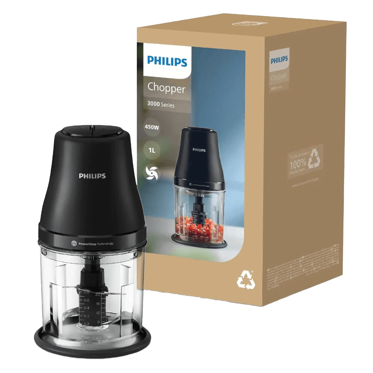 PHILIPS HR1502/00 Series 3000 Πολυκόπτης 450W Μαύρο - 4