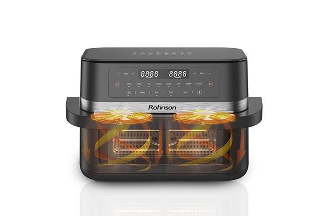 ROHNSON R-2881 Dual Φριτέζα Αέρος 3d