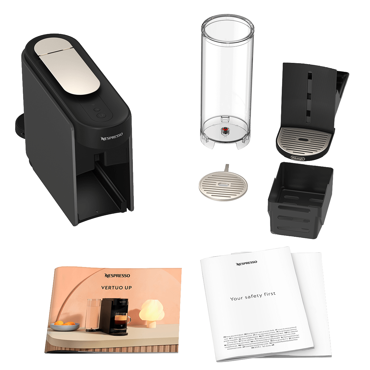 DELONGHI ENV200.GY Μηχανή Καφέ Nespresso Vertuo Up Anthracite - 6