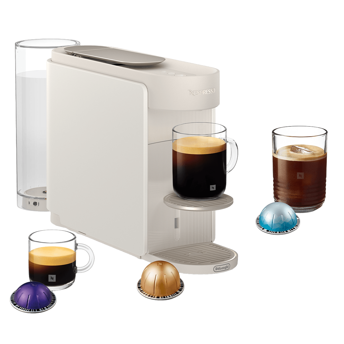 DELONGHI ENV200.W Μηχανή Καφέ Nespresso Vertuo Up Pearl White
