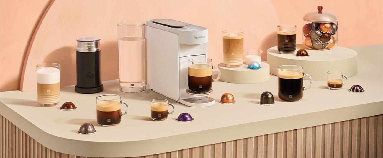 DELONGHI ENV200.W Μηχανή Καφέ Nespresso Vertuo Up Pearl