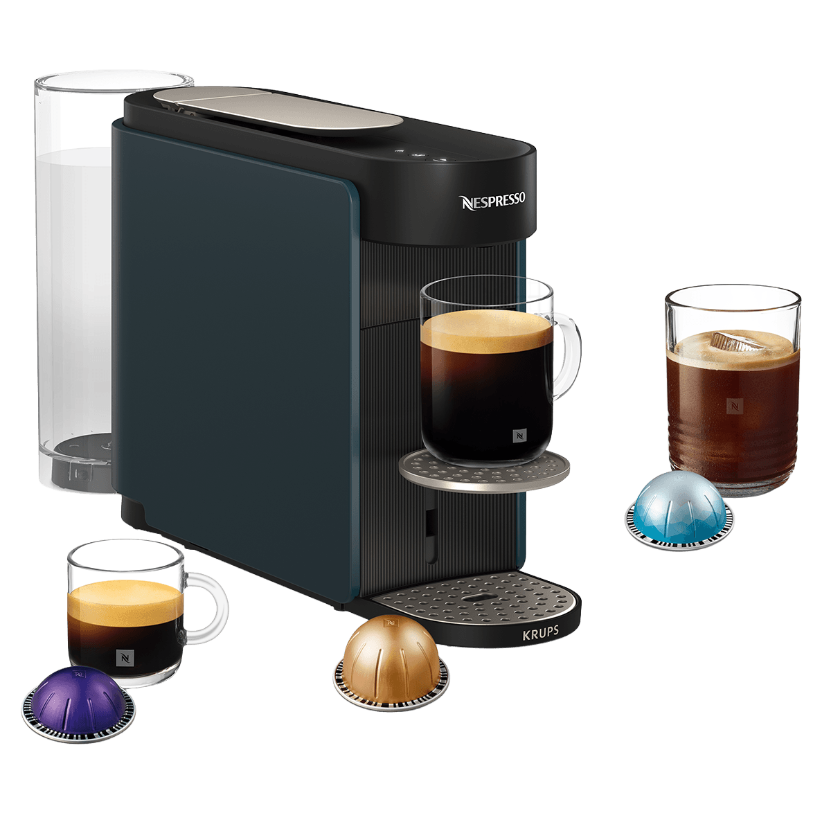 KRUPS XN9404 Μηχανή Καφέ Nespresso Vertuo Up Ocean Blue
