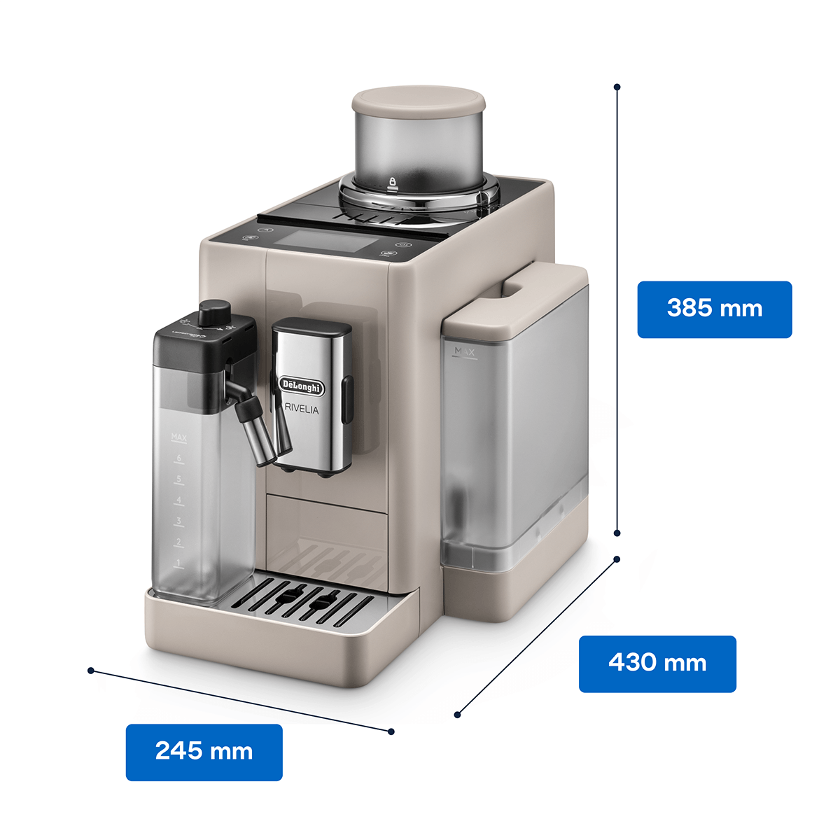 DELONGHI EXAM440.55.BG Rivelia Αυτόματη Μηχανή Espresso Sand Beige - 2
