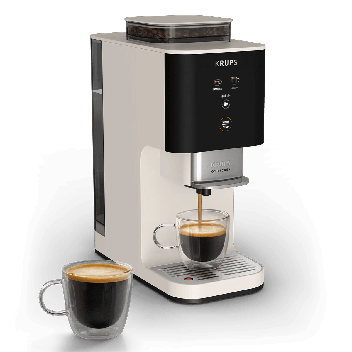 KRUPS SA4001 Coffee Crush Αυτόματη Μηχανή Espresso 1370W Creme - 2