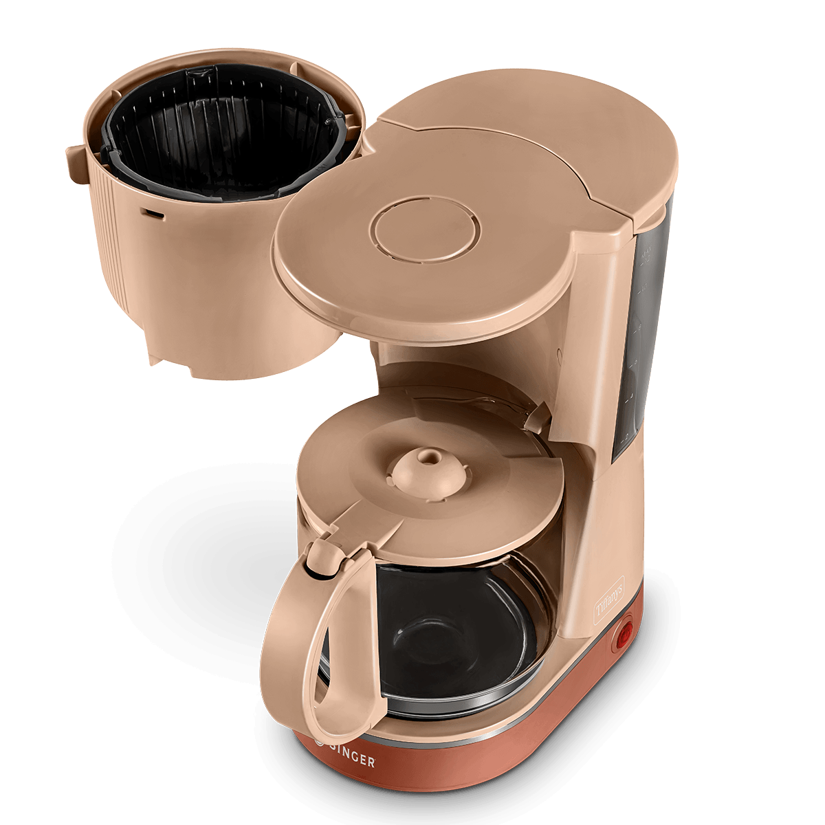 SINGER CM 1010TER Tiffanys Καφετιέρα Φίλτρου 1000W Terracotta - 3