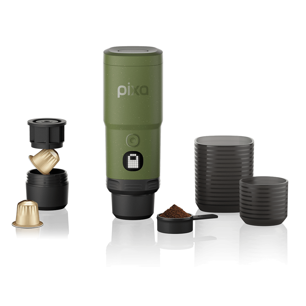 WACACO Pixapresso Ηλεκτρική Φορητή Μηχανή Espresso Olive Green