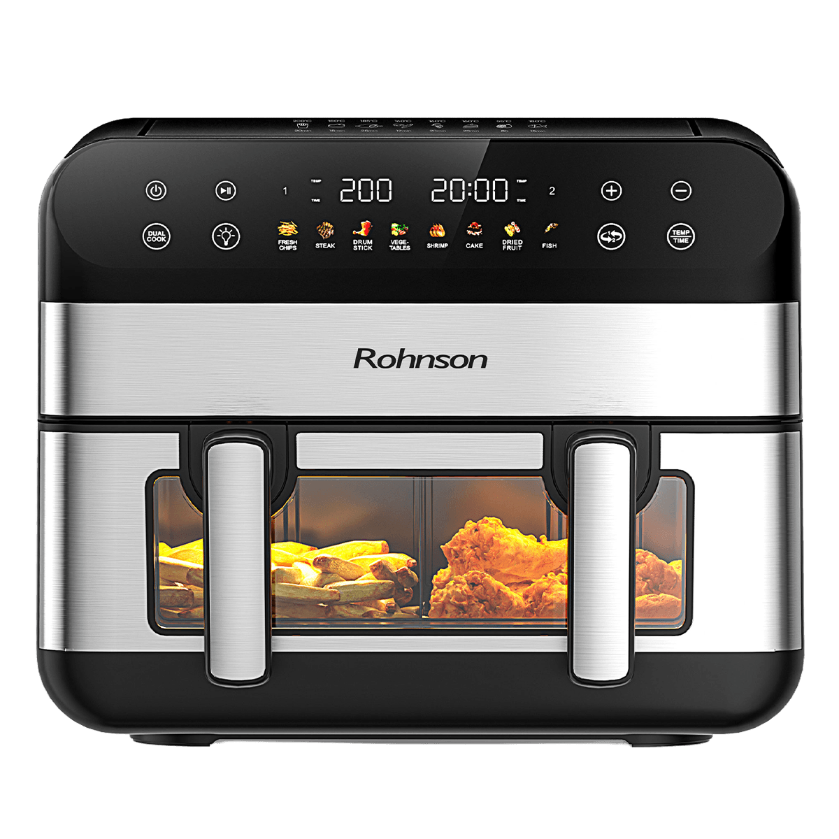 ROHNSON R-2894 Single or Dual Cook Φριτέζα Αέρος 10.4Lt Μαύρο - 2