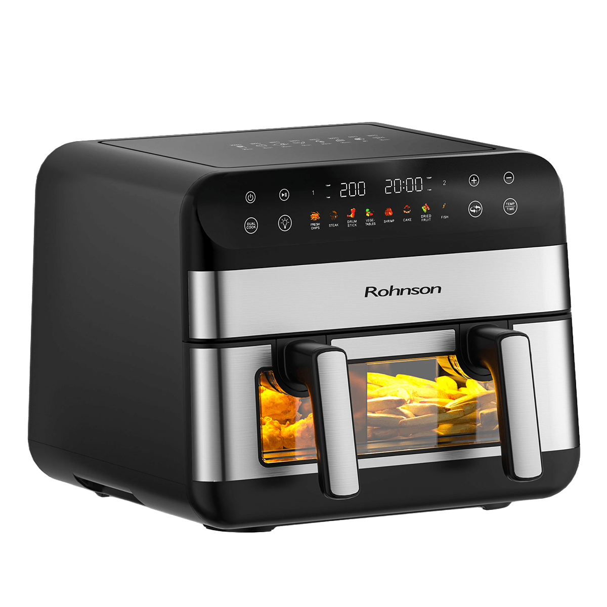 ROHNSON R-2894 Single or Dual Cook Φριτέζα Αέρος 10.4Lt Μαύρο - 3