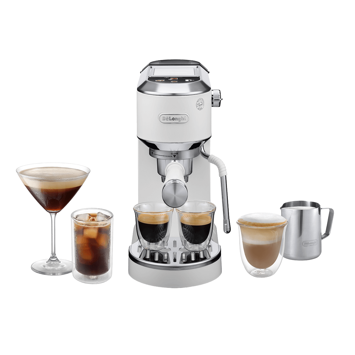 DELONGHI EC890.WI Dedica Duo Μηχανή Espresso 1450W Bianco