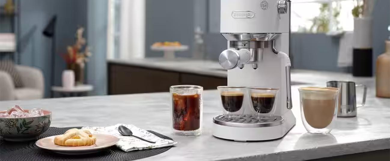 DELONGHI EC890.WI Dedica Duo Μηχανή Espresso 1450W Bianco