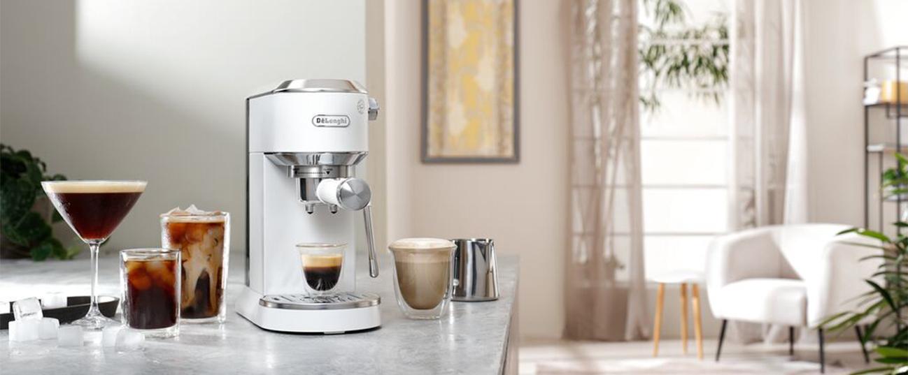 DELONGHI EC890.WI Dedica Duo Μηχανή Espresso 1450W Bianco