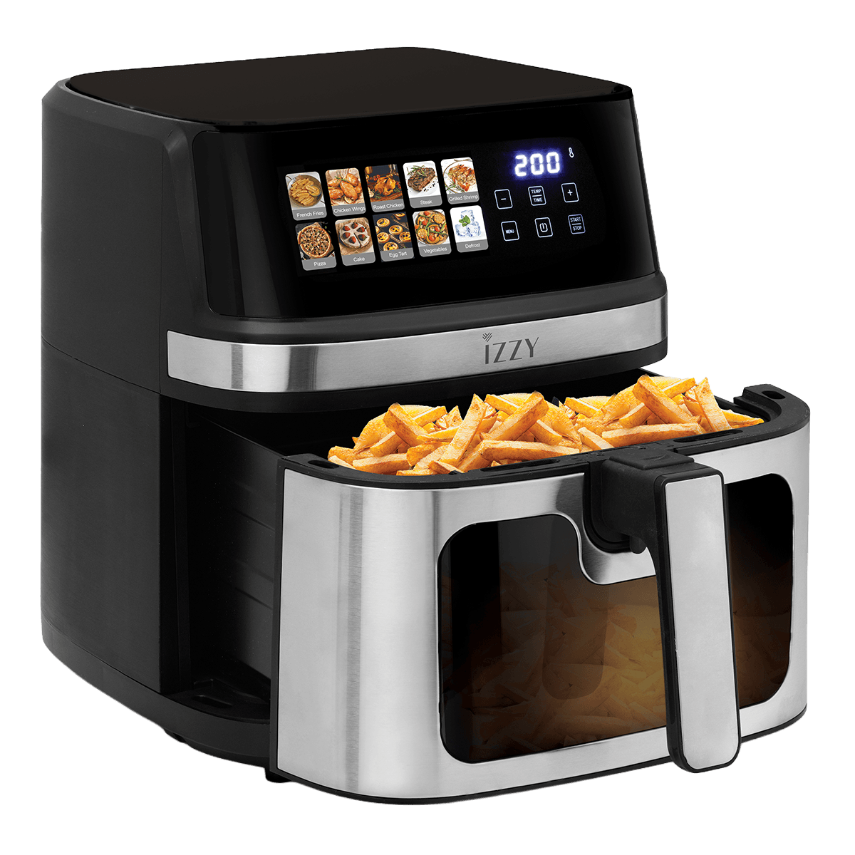 IZZY IZ-8280 Digital Φριτέζα Αέρος 8Lt Μαύρο - 2