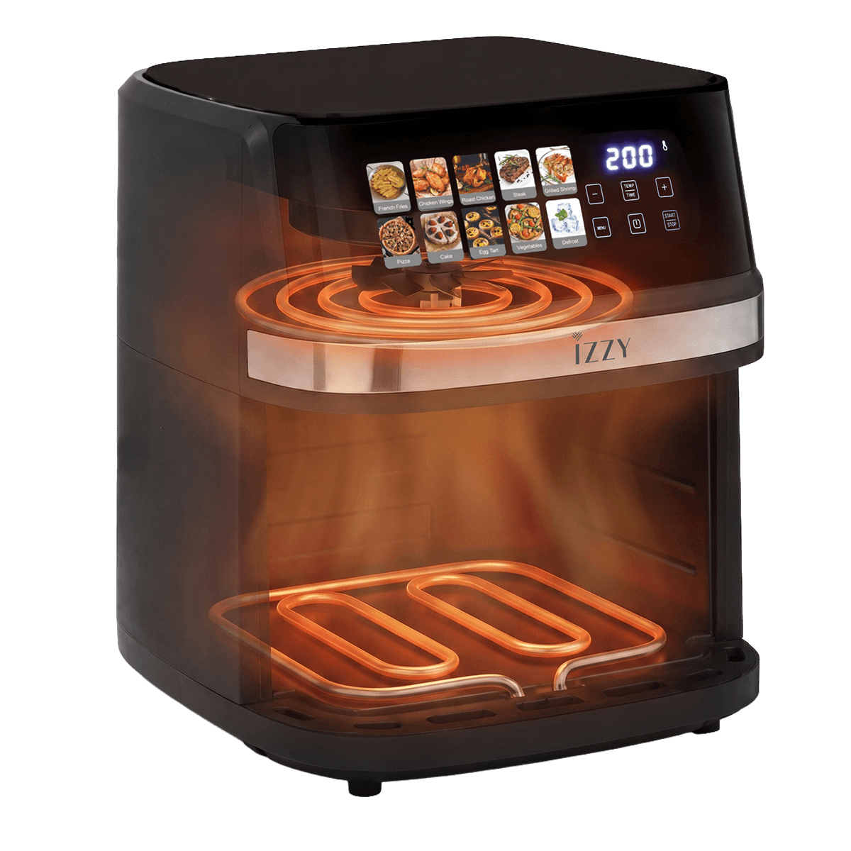 IZZY IZ-8280 Digital Φριτέζα Αέρος 8Lt Μαύρο - 3