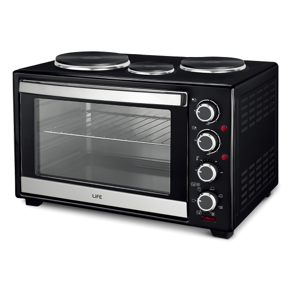 LIFE 221-0538 483 Ηλεκτρικό Κουζινάκι 48Lt & 3 Εστίες 3200W