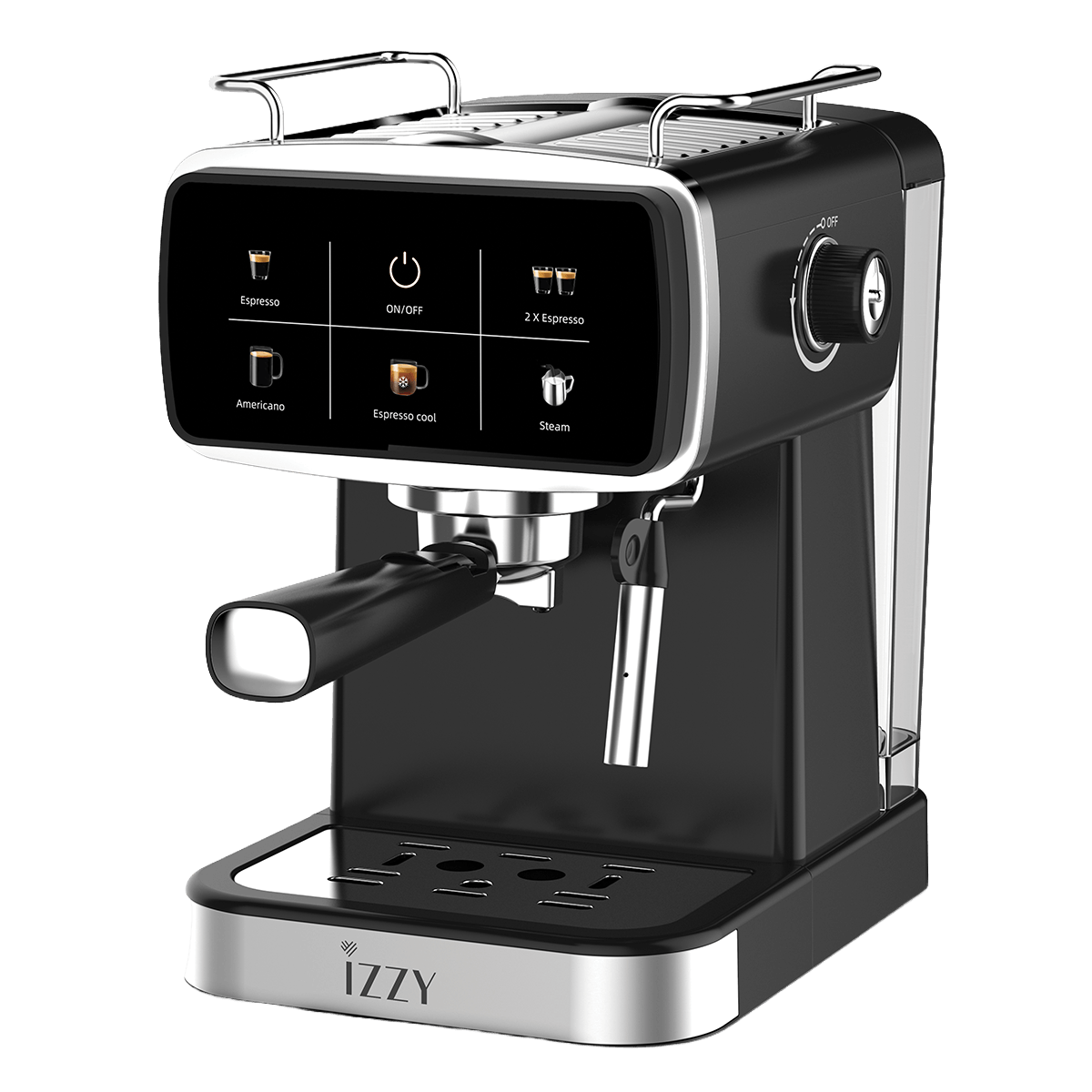 IZZY IZ-6021 Dolce Μηχανή Espresso 1500W Ασημί - 3