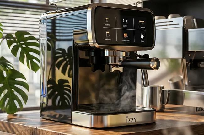 IZZY IZ-6021 Dolce Ημιαυτόματη Μηχανή Espresso 1500W Ασημί