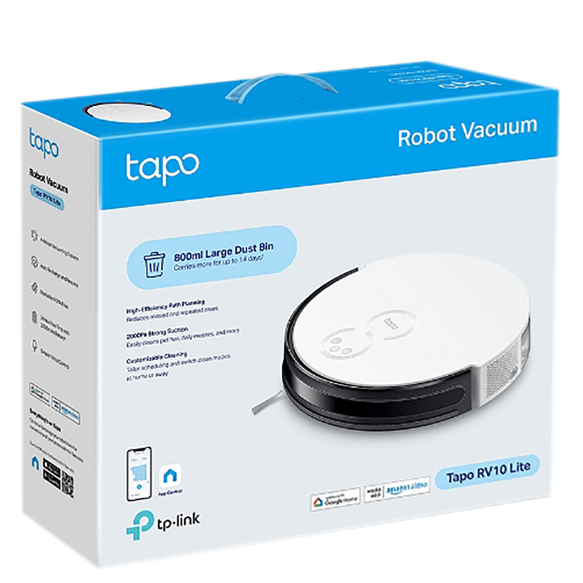 TP-LINK Tapo RV10 Lite Σκούπα Ρομπότ για Σκούπισμα & Σφουγγάρισμα Λευκό - 4