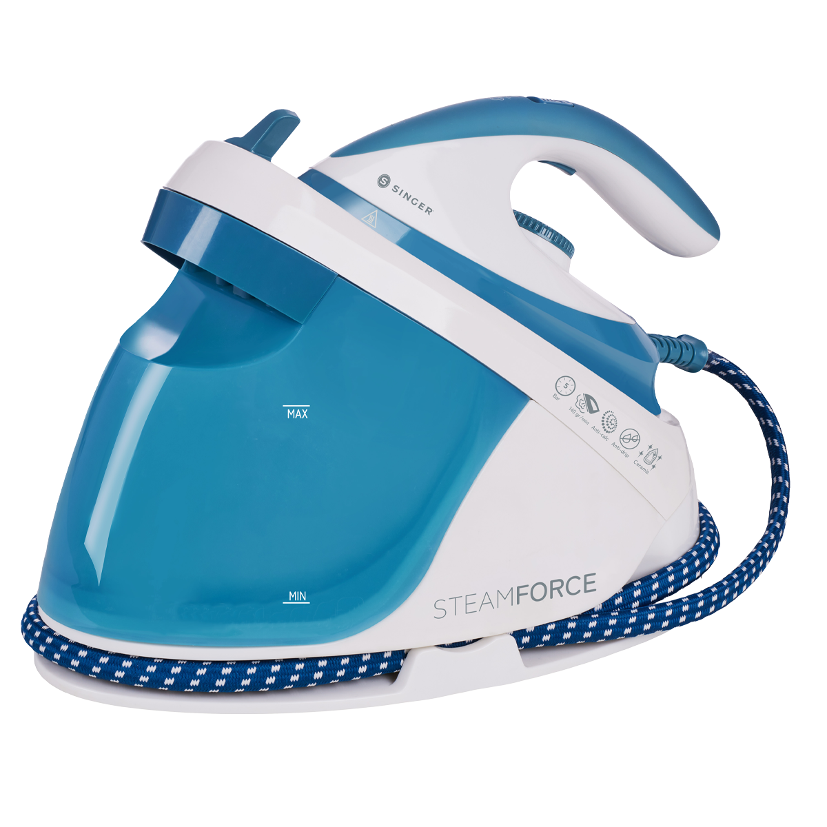 SINGER SGΕ-19700 SteamForce Σύστημα Σιδερώματος με Δοχείο 1.8Lt Λευκό/Μπλε - 3