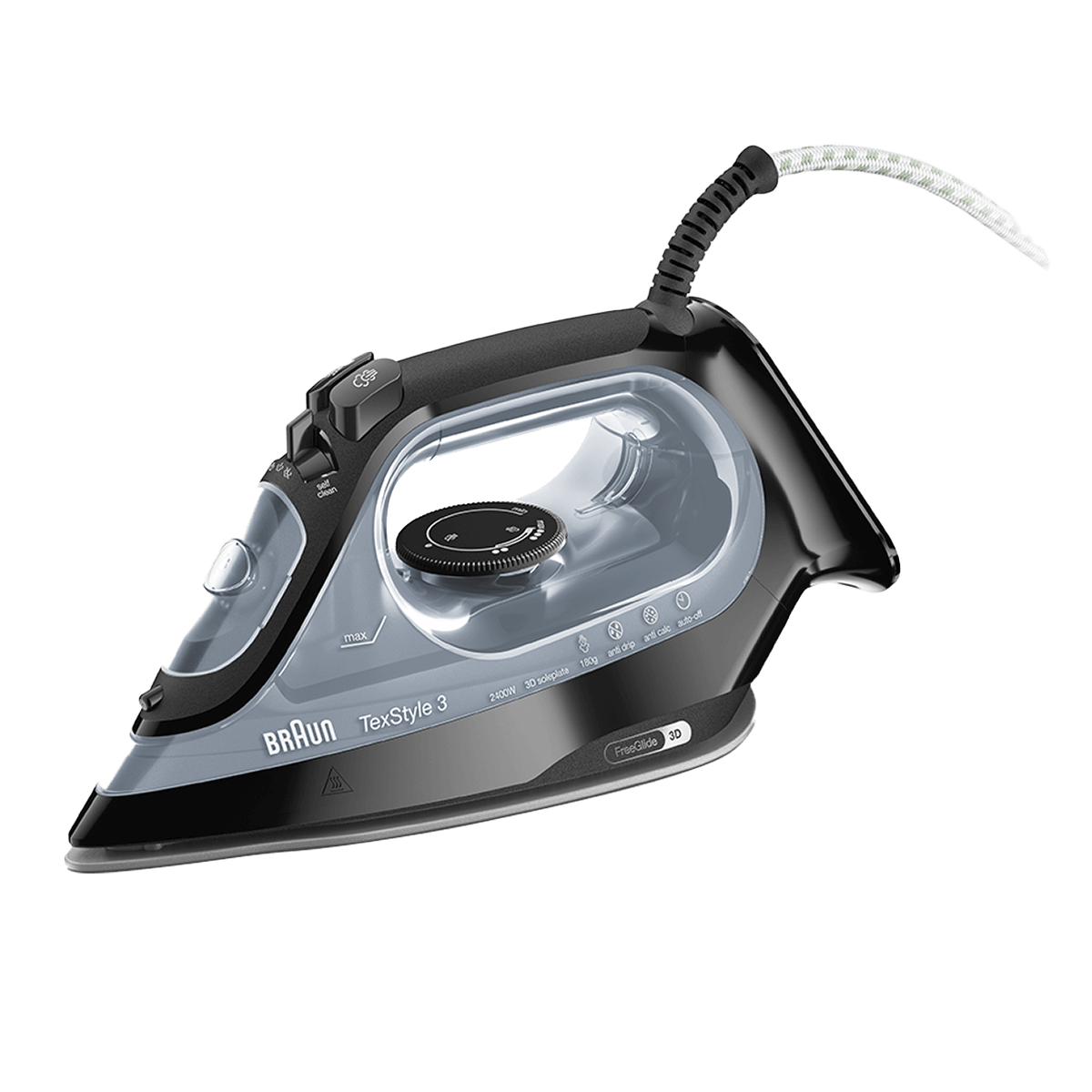BRAUN SI3055BK TexStyle 3 Σίδερο Ατμού 2400W Μαύρο