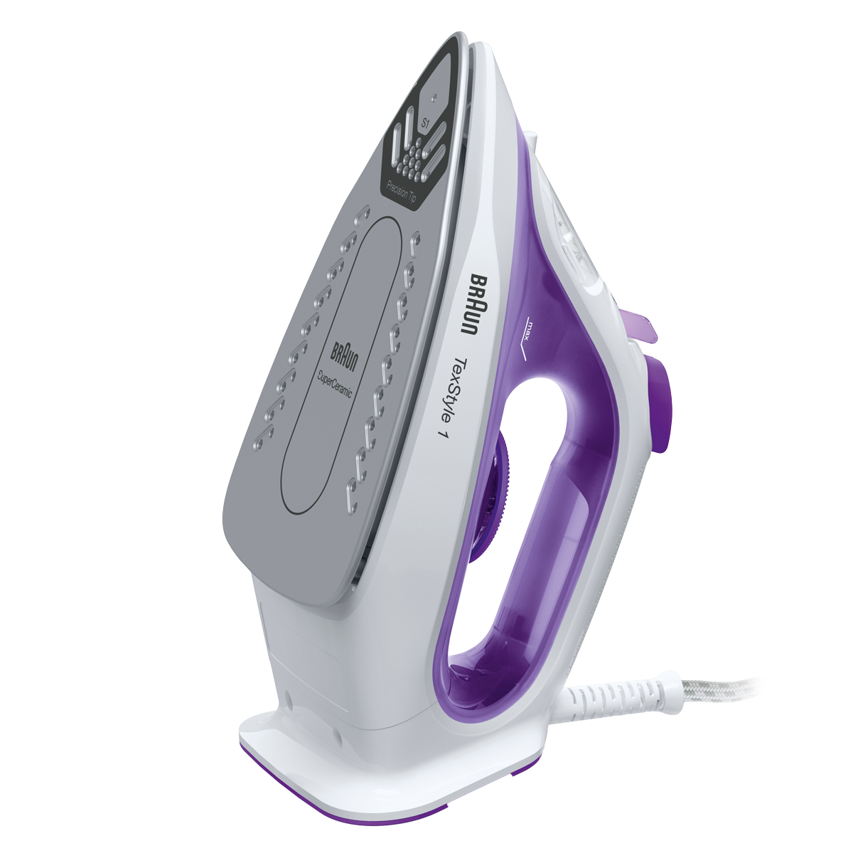 BRAUN SI1080.VI TexStyle 1 Σίδερο Ατμού 2000W Λευκό/Μωβ - 3
