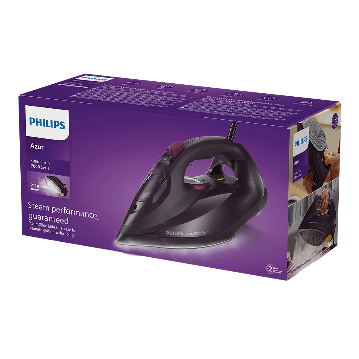 PHILIPS DST7061/30 Series 7000 Σίδερο Ατμού 3000W Σκούρο Μωβ - 3