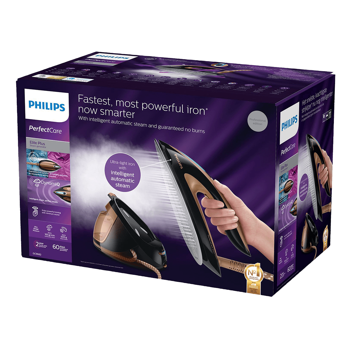PHILIPS GC9682/80 PerfectCare Elite Plus Σύστημα Σιδερώματος με Δοχείο 1.8Lt Χρυσό - 4